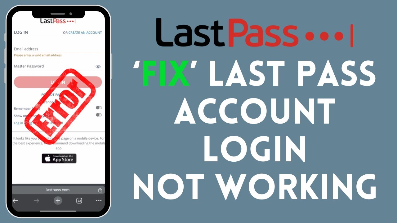 How to Fix Last Pass Account Login Not Working 2024? - YouTube