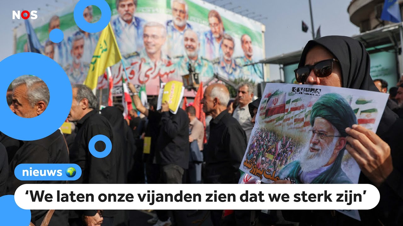 Duizenden mensen in Iran bij begrafenis van militairen