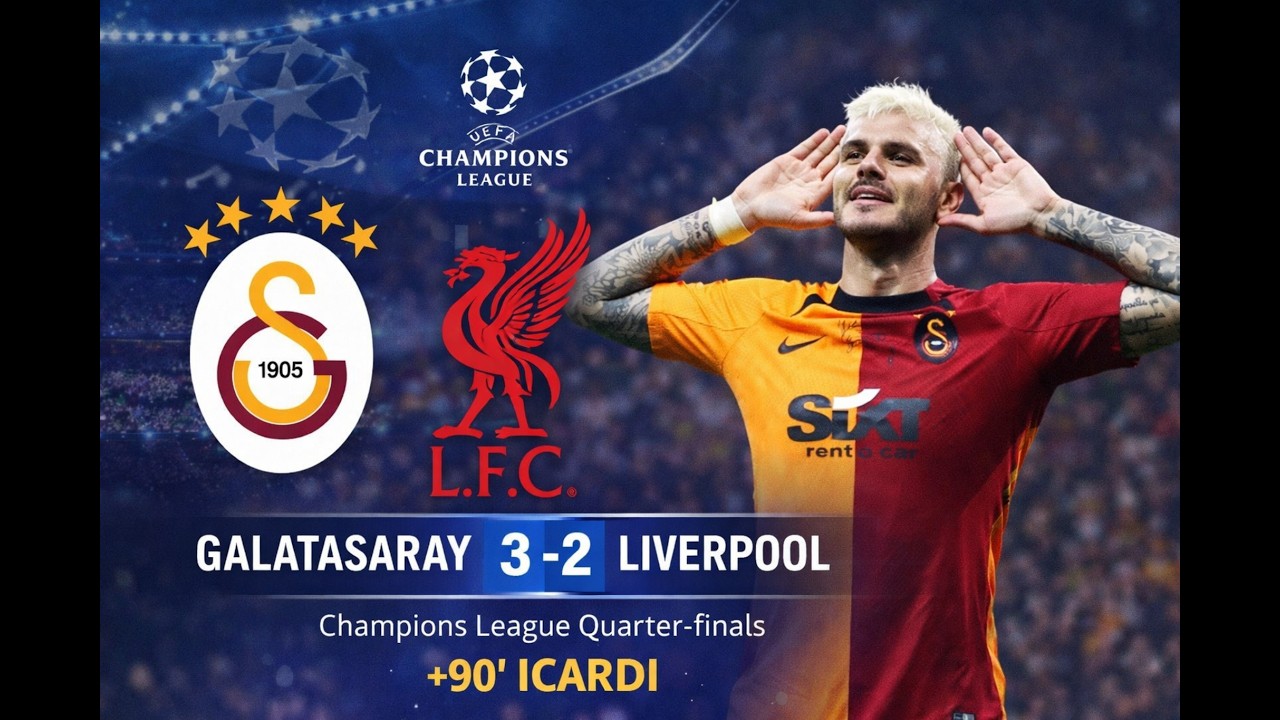 SON SANİYE MUCİZESİ! Galatasaray 3-2 Liverpool | Icardi 90+1 Golü | Şampiyonlar Ligi Simülasyonu