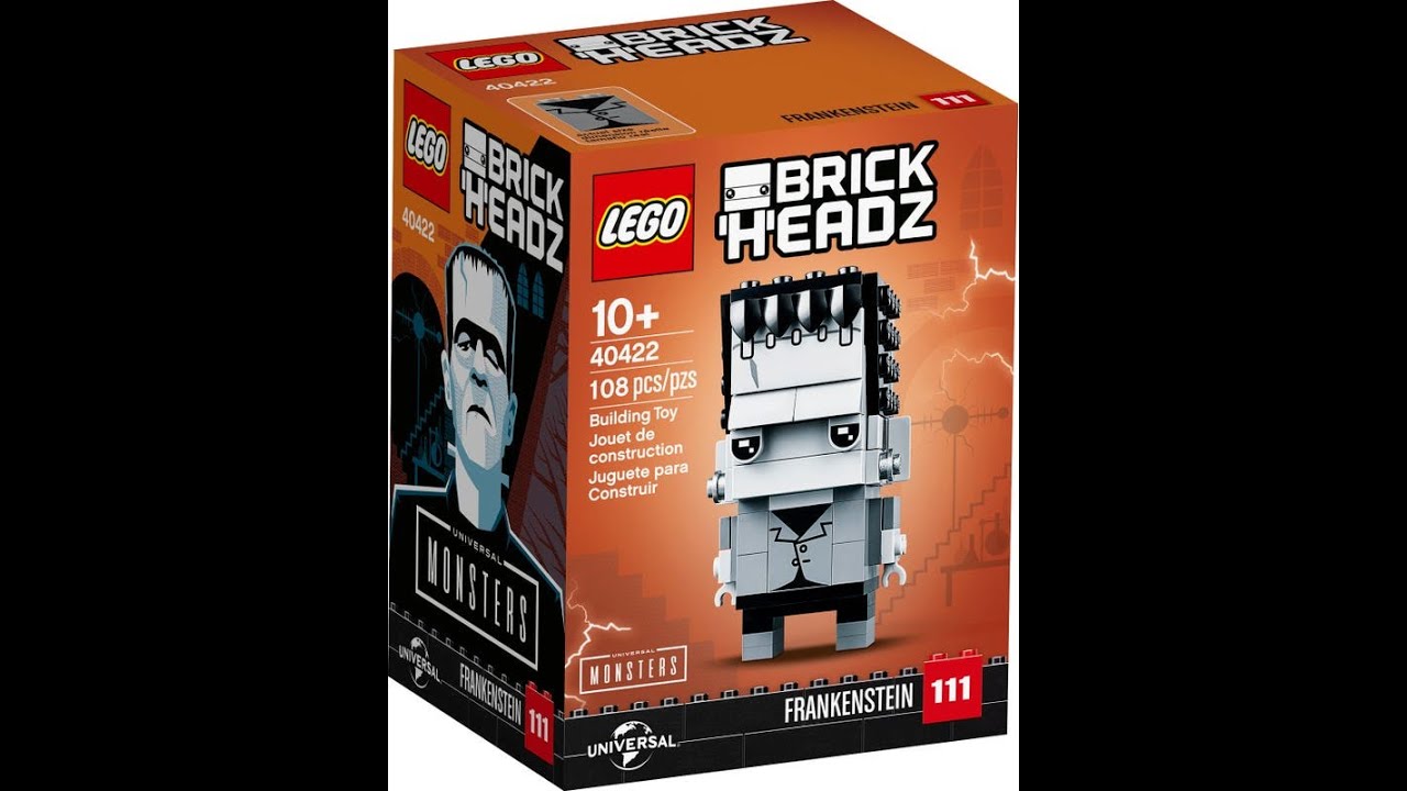Lego BrickHeadz Universal Monsters 40422: - 2020 - Frankenstein - Unboxing - Speed Build.