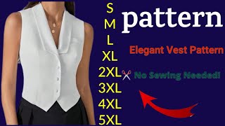 How to Draft a Women's American Collar Vest Pattern | Elegant Waistcoat DIY | Sewing Atlas