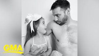 Dad gets 'zipper' tattoo to match 4-year-old daughter's heart surgery scars l GMA