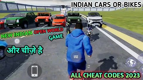 New indian driving open world game | All cheat codes of indian driving open world