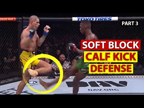 Calf kick defense. Soft block from Alex Pereira. Best defense from calf kick #mma #pereira #muaythai
