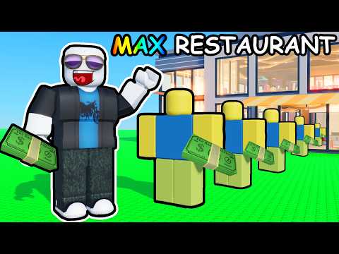 Feeding UNLIMITED Customers in Roblox run a restaurant...
