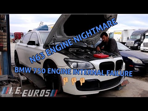 BMW 750Li N63 N63tu drivetrain malfunction multiple cylinder misfire engine failure internal damage