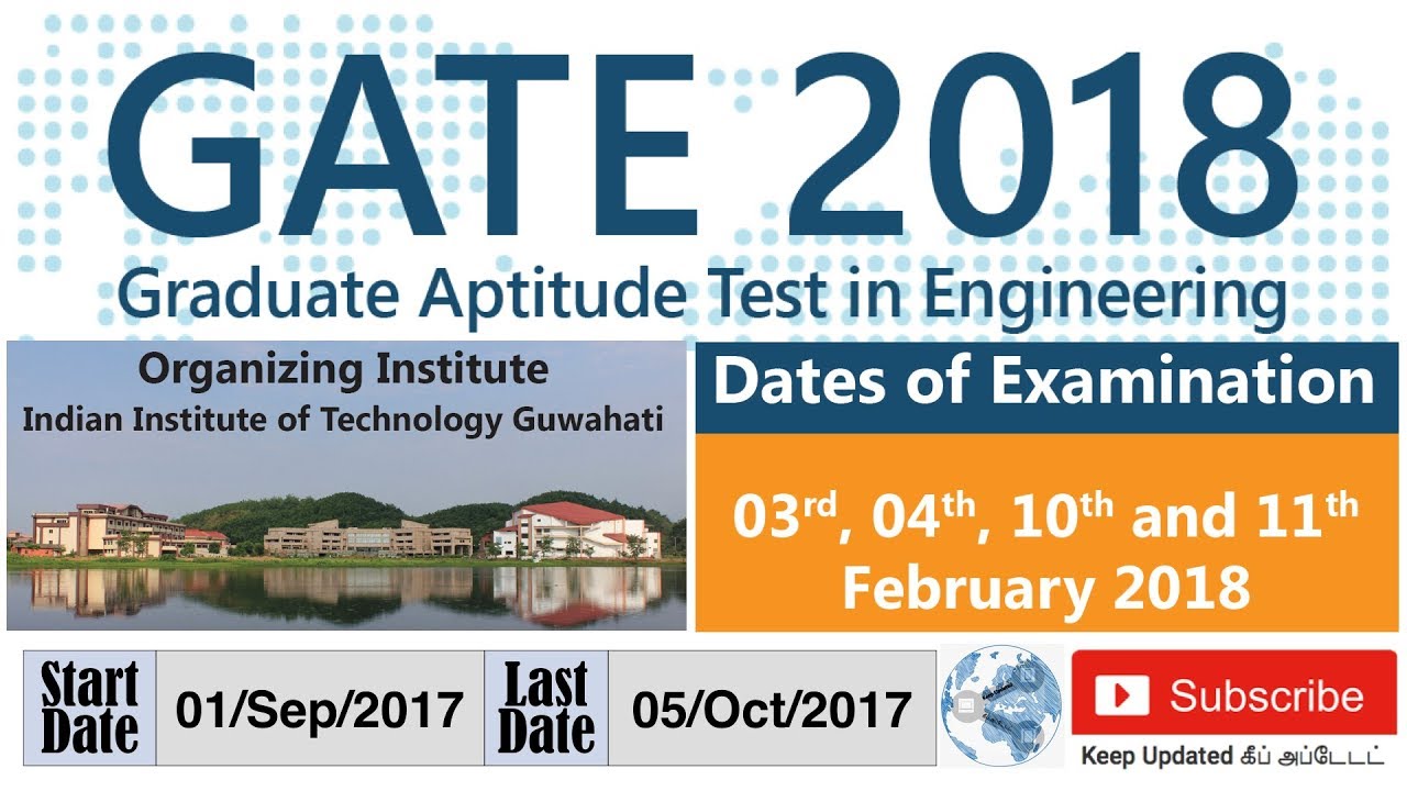 GATE 2018 | Graduate Aptitude Test in Engineering 2018 | Notice - YouTube