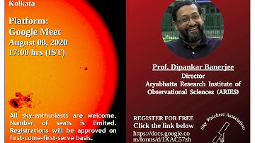 The Story of the Sunspots - a talk by Prof. Dipankar Banerjee