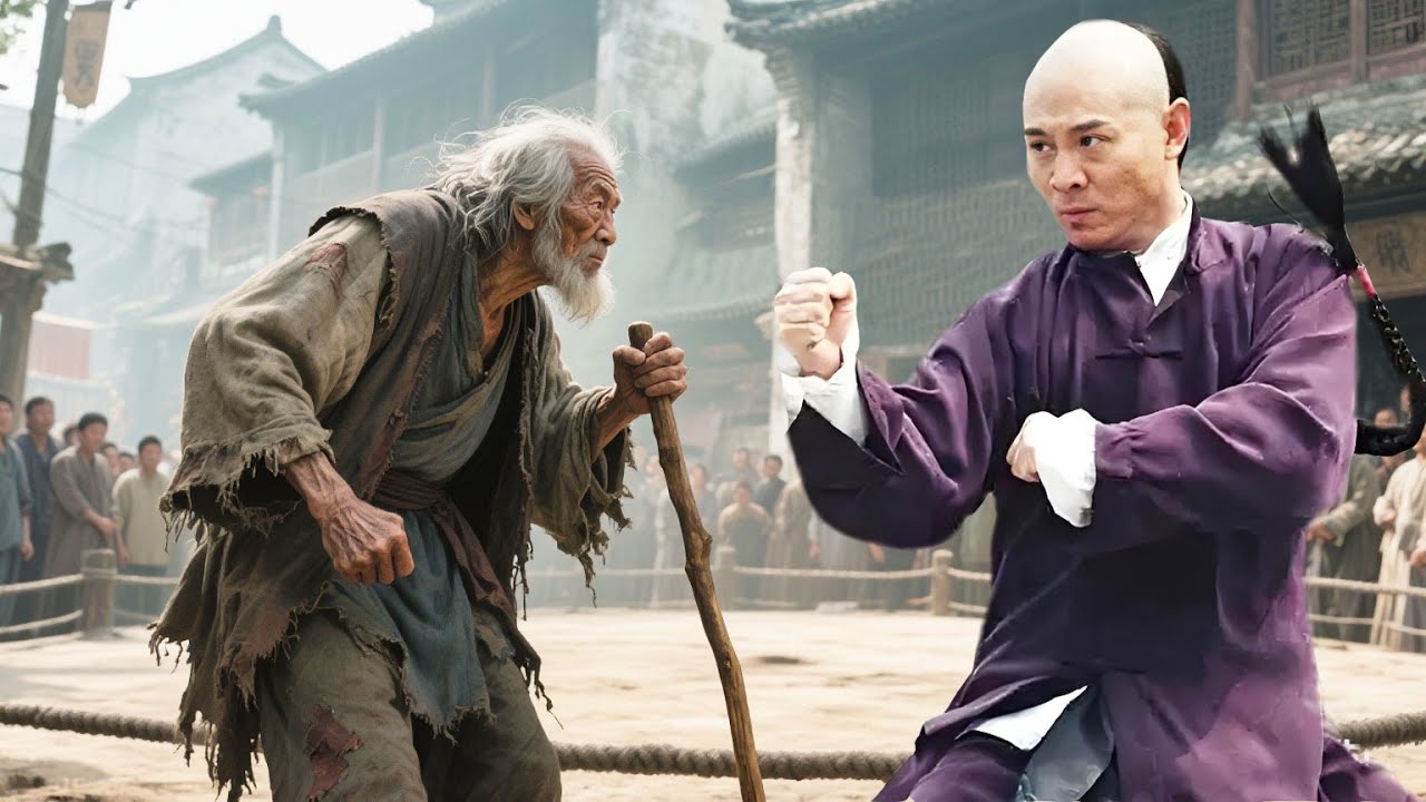 滿洲高手挑釁乞丐老頭，沒想到被白髮老頭一招詠春秒殺他！⚔️ 武俠 | Kung Fu佛山贊師父