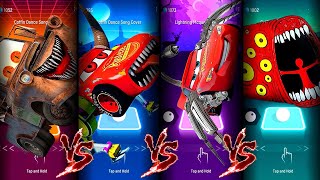 Cars Mater Exe vs Lighting McQueen Eater vs Spider Lighting McQueen vs Train Eater x Tiles Hop