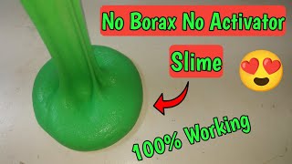 How to make slime without activator l How to make slime without borax activator l Slime ASMR