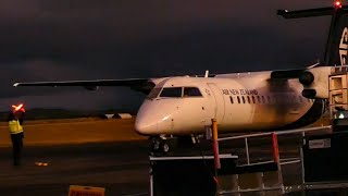 Air New Zealand Bombardier Dash 8 Q300 Landing at Taupo Airport!