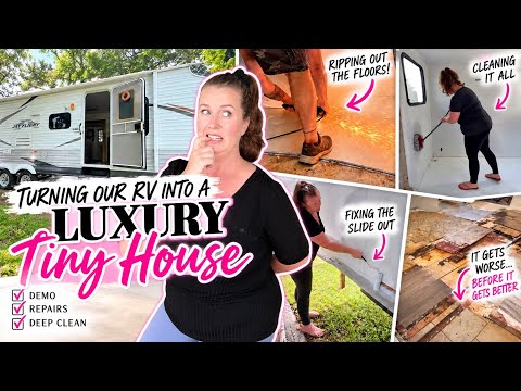 It Gets WORSE Before It Gets Better 😳 | RV Makeover Begins / Turning Our RV Into a Luxury Tiny House