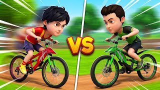 SHIVA CYCLE RACE! VS." in green + red shiva School Cycle shiva game shiva shiva  screenshot 5