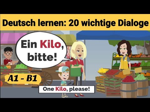 Deutsch lernen | 20 wichtige Dialoge auf Deutsch zum Üben | Sprechen lernen