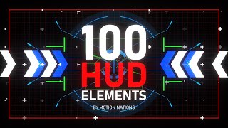 HUD Elements Pack by Motion Nations - 100 Animated Elements