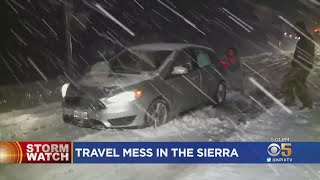 Storm Watch: Sierra Travelers Endure Winter Mess; Both I-80, Highway 50 Closed
