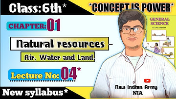 LEC:04 | Chapter: 1 Natural resources - air water and Land  | Class: 6 science | MH. by NIA | water