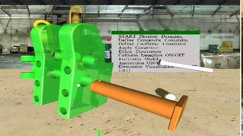 Virtual assembly with geometric constraints