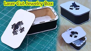 How to make Laser Cut Jewelry Box | Laser Cut Living Hinges Gift Box | Jewelry Box wiht Lid