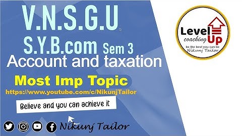 S.Y.B.com sem-3 Taxation IMP | VNSGU | #nikunjtailor #vnsgu #paper_solution