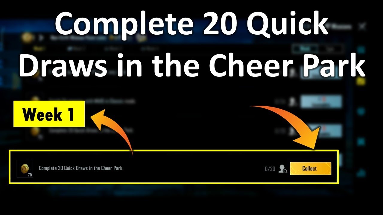 Complete 20 Quick Draws in the Cheer Park | C2S6 M11 Week 1 Mission Complete
