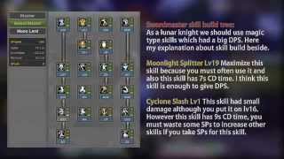 Dragon Nest -  Lv70 Lunar Knight PVE Skill Build Guide