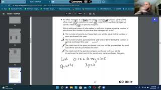 Algebra 1 MCAP Part 2