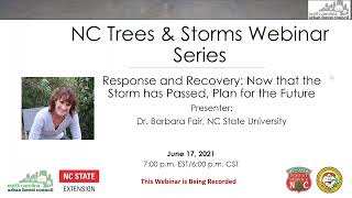 Response and Recovery:  Now that the Storm has Passed, Plan for the Future