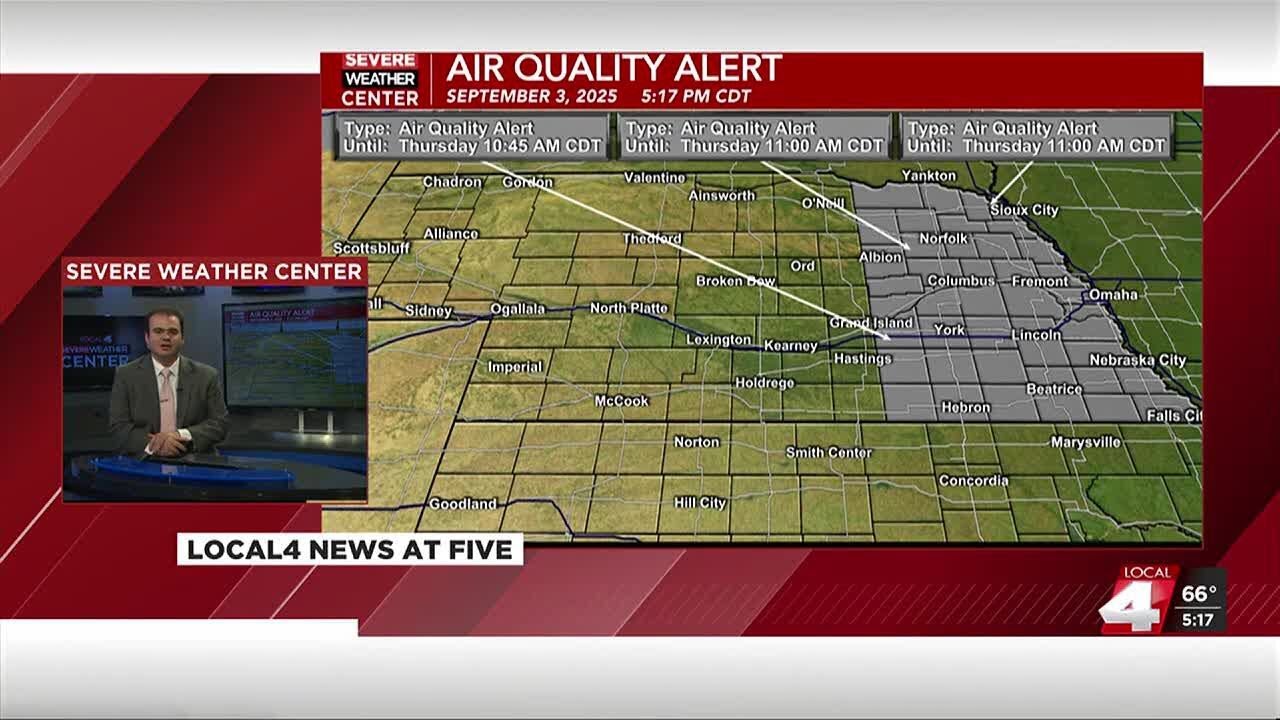 Air Quality Alerts in effect as Canadian wildfire smoke moves in