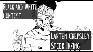 XxmimixX2 Speed Inking: B&W Contest 3rd Place Prize - Larten Crespley + Misa Being Weird
