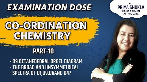 Coordination chemistry|Orgel diagram |Orgel diagram for d1 to d9|orgel diagram CSIR-NET, GATE