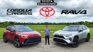 SIBLING RIVALS!  2023 Toyota RAV4 vs. 2023 Toyota Corolla Cross: Comparison