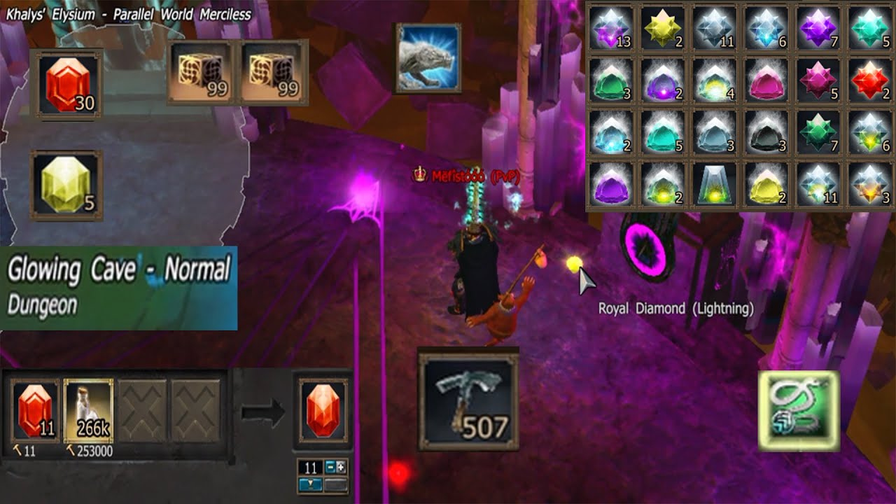 1 Million Shiny Dust! Max Level Gems, Glowing Cave, 10 ll Drakensang