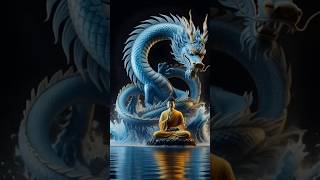 ✨Harmony of Serenity: The Buddha and the Guardian Water Dragon✨#shorts #shortsfeed #buddha