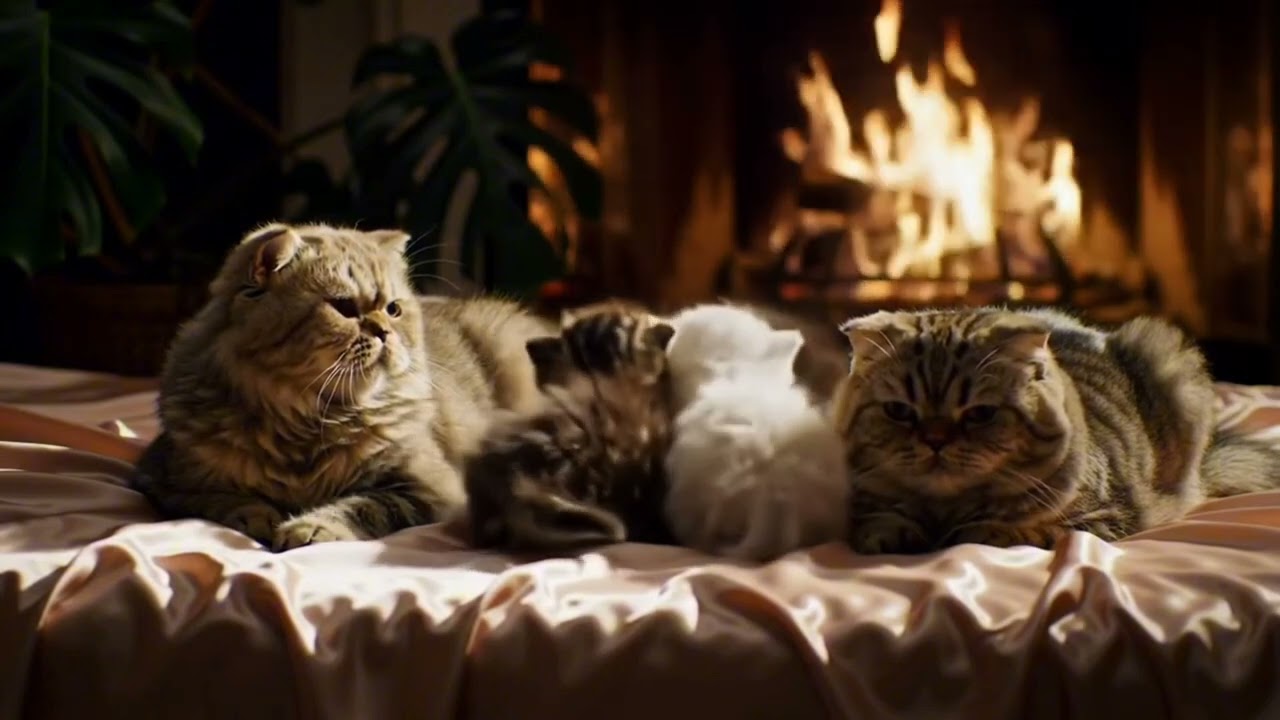 Soothing music for cats and cat purring are anti-anxiety signs of relaxation and comfort.