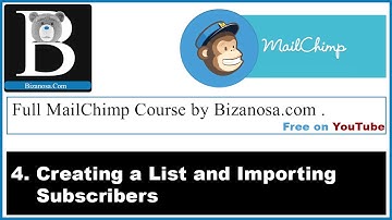 4.  Creating a List and importing subscribers - Bizanosa Mailchimp course