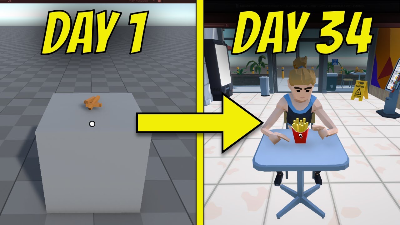 1 Month of making my DREAM Game | Fries Restaurant Simulator Devlog 2 ...