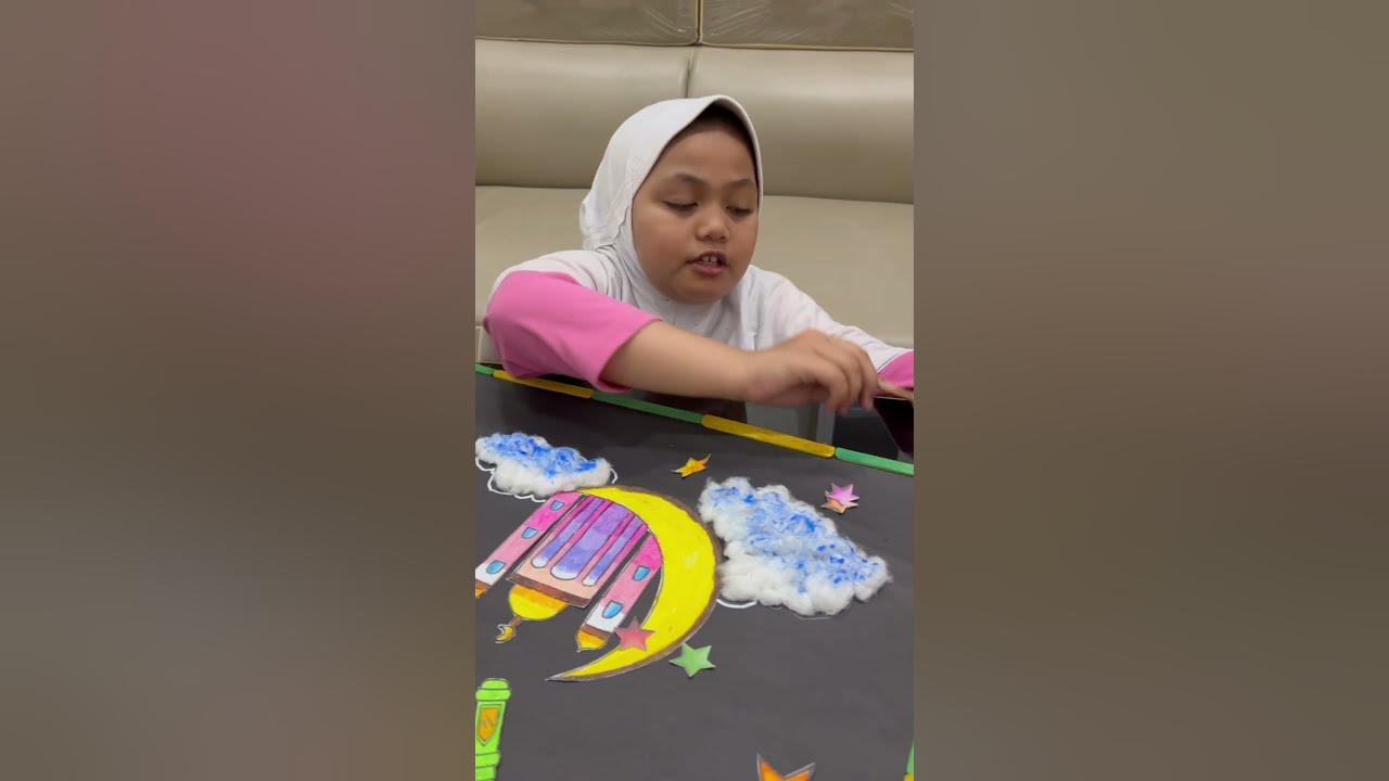 Buat poster ramadhan sebelum pawai #shorts #posterramadhan