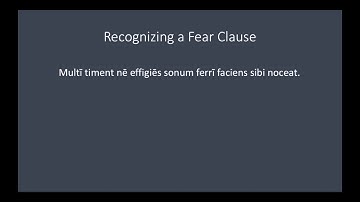 Fear Clauses
