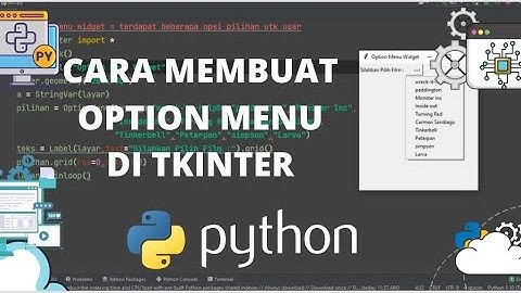 TKINTER TUTORIAL-CARA MEMBUAT OPTION MENU DI TKINTER PYTHON GUI #python #tkinter #pythonprogramming