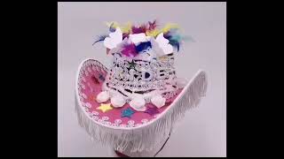 UNIQUE - handmade Pride Parade LGBTQ+ queer Festival Love Burning Man Coachella Cowboy Hut hat Cap