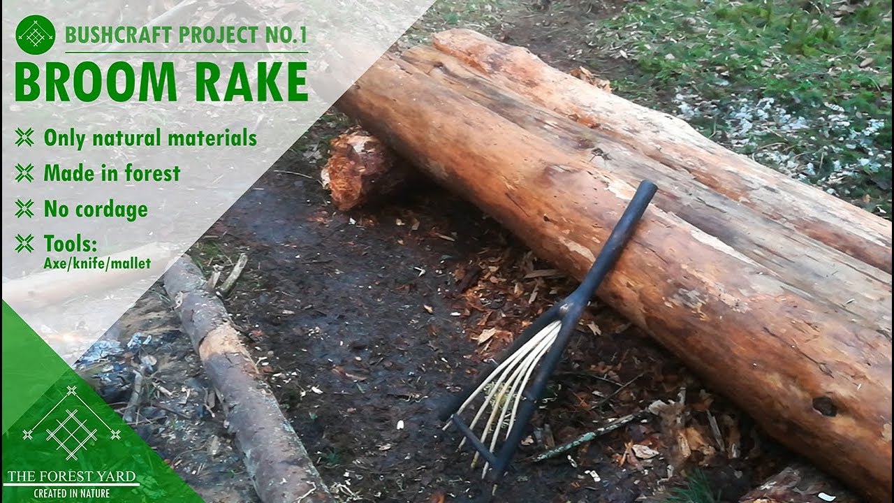 Bushcraft project No.1 - BROOM RAKE | @theforestyard - YouTube