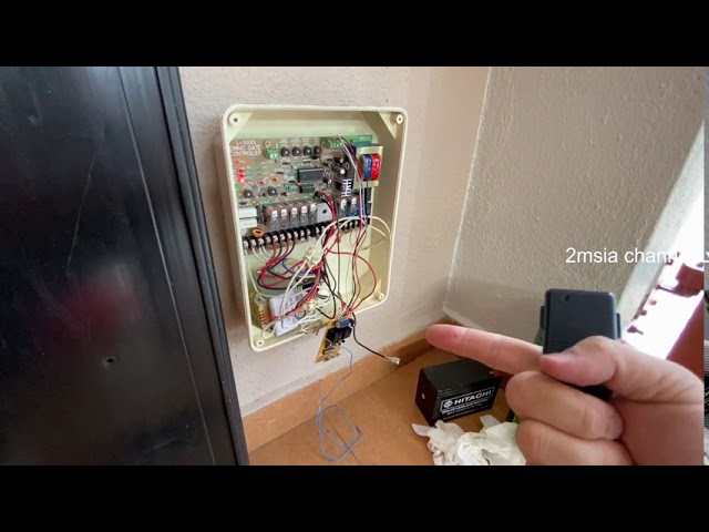 How to Replace Autogate Battery and Remote Control Receiver Cara Tukar Autogate Remote Rosak class=