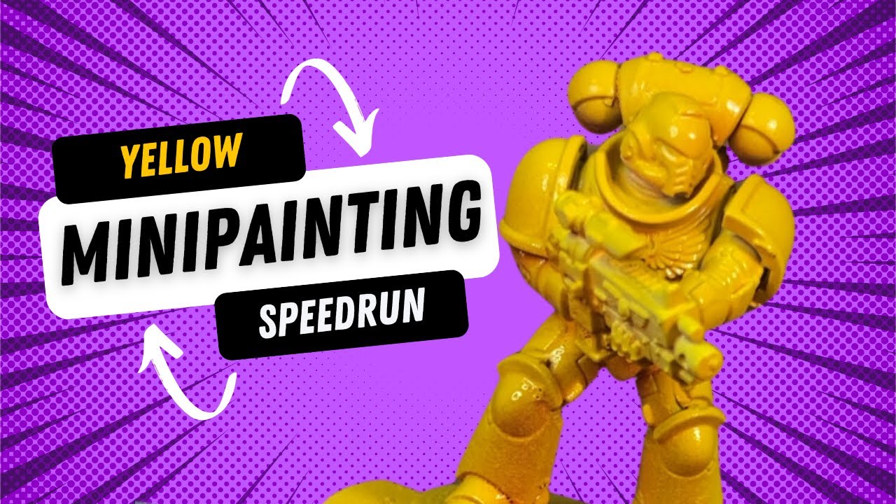 Airbrushing Yellow for Warhammer Miniatures Testing Pink and White