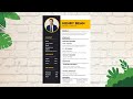 Resume Design in MS Word | Create Resume in Word | CV Design Tutorial | Best CV Format #resume