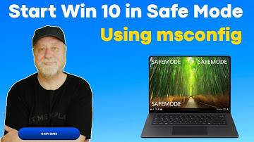 How to Start windows 10 in Safe Mode - Using msconfig