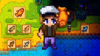 SUMMER RIVER FISHING Stardew Valley [All day and all night]