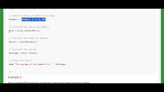 PHP Average Program | Calculate Average of Numbers in PHP (Beginner Tutorial)