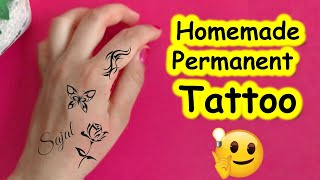 DIY permanent tattoo at home||how to make tattoo||homemade tattoo||tattoo removal||Sajals Art